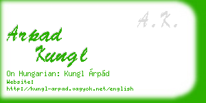 arpad kungl business card